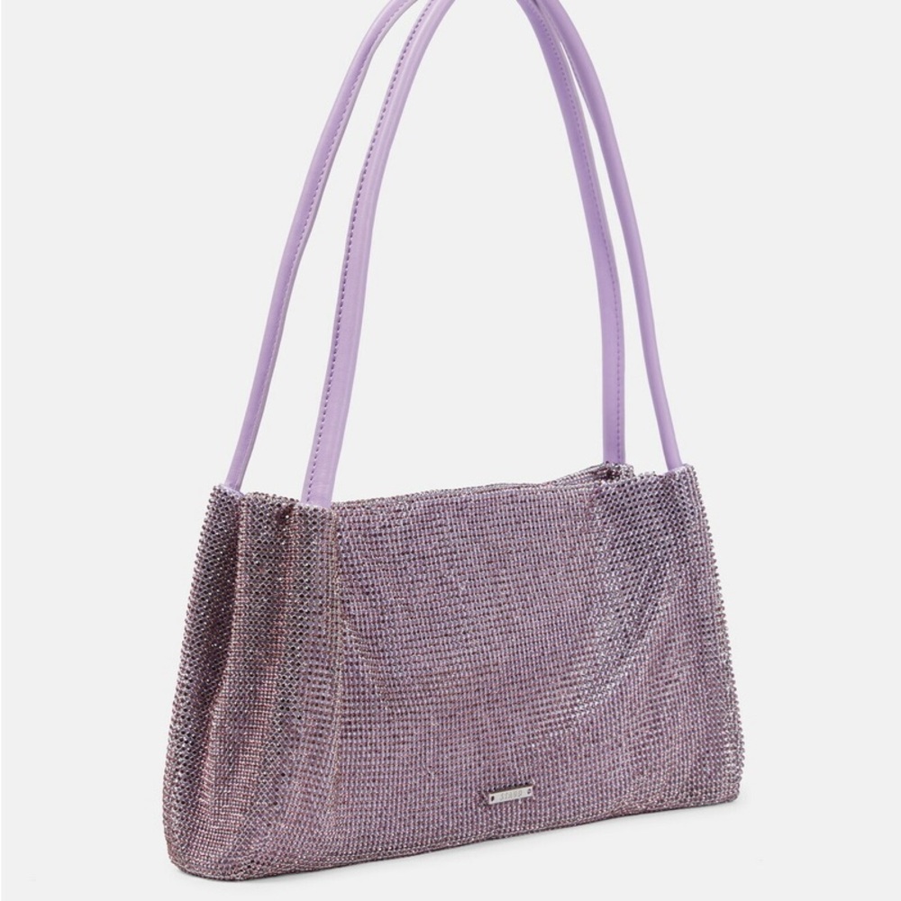 STAUD Shimmering Purple Shoulder Bag